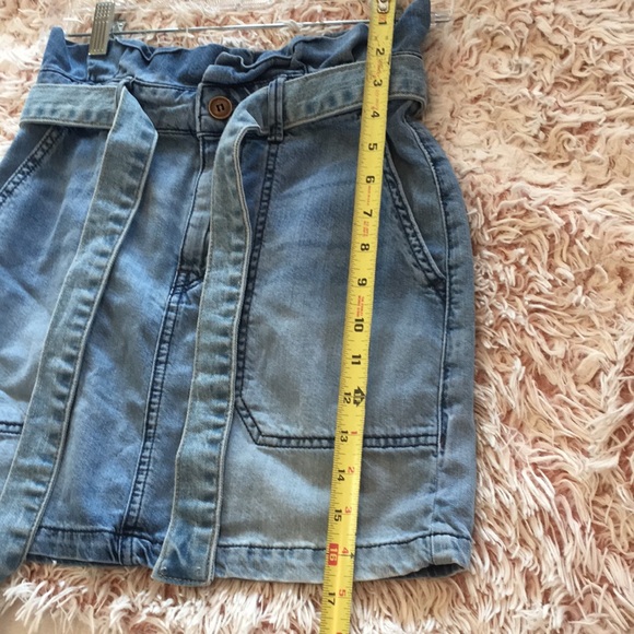 🦋FREE PEOPLE paper bag waistline soft denim skirt - Picture 6 of 6